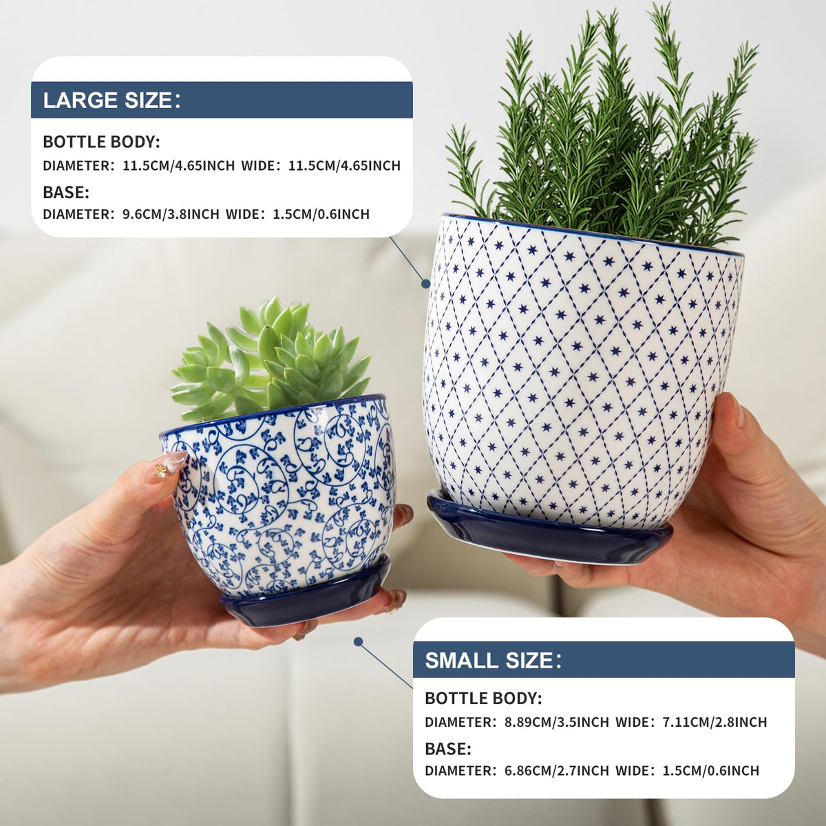 Cerkik glazed ceramic planter easy to clean and maintain