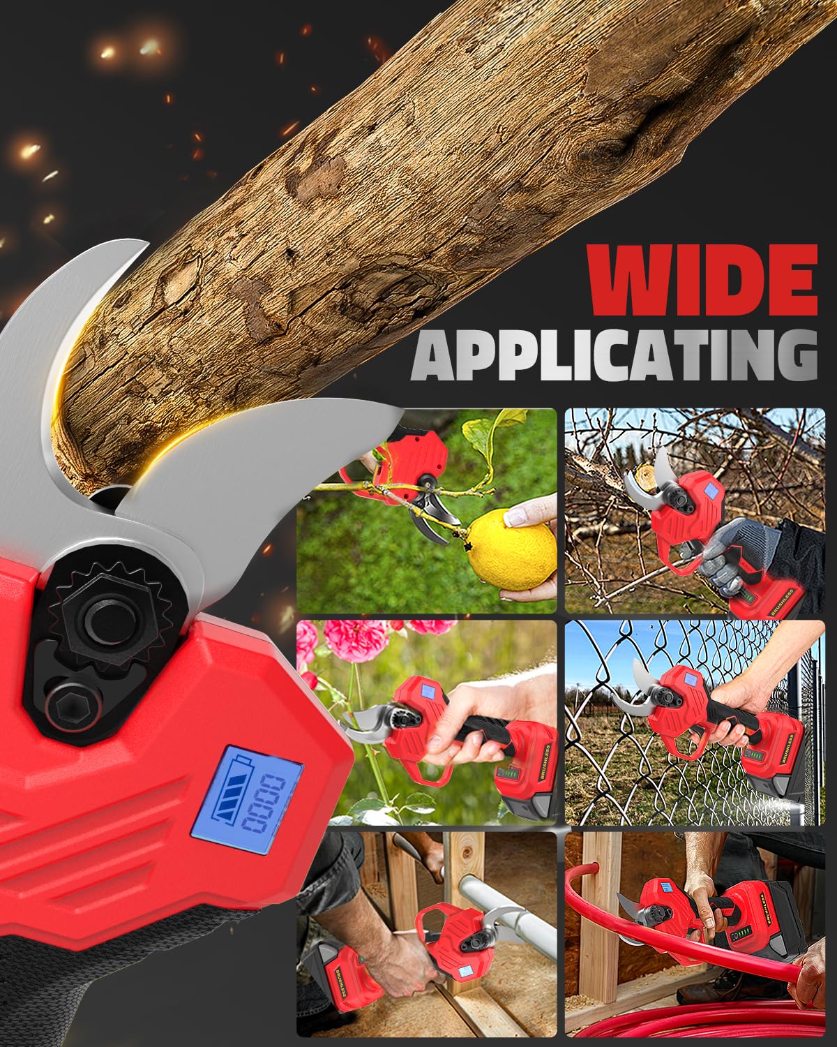 Cerycose adjustable blade settings cover 22–61 mm pruning tasks