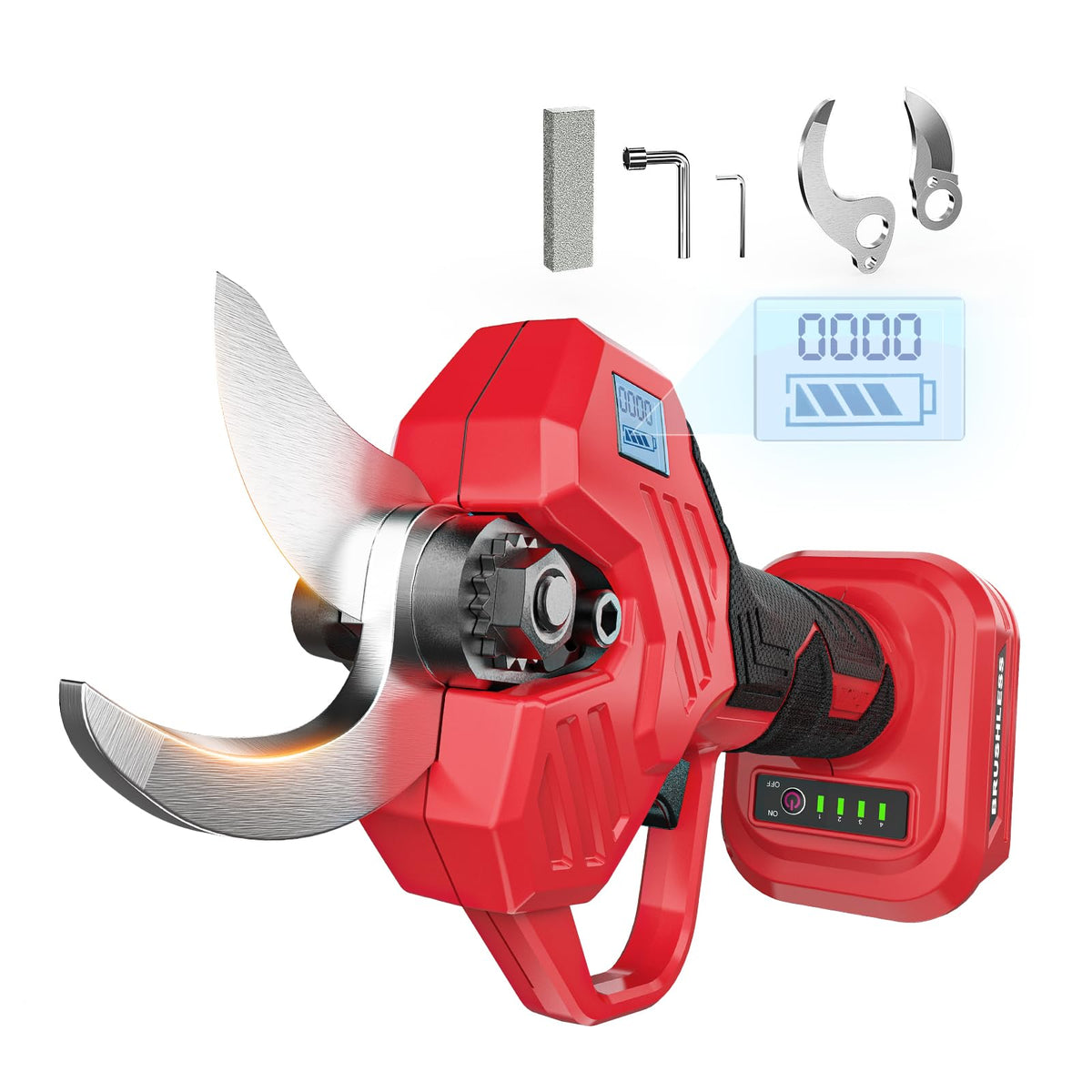 Cerycose safety lock prevents accidental starts during pruning