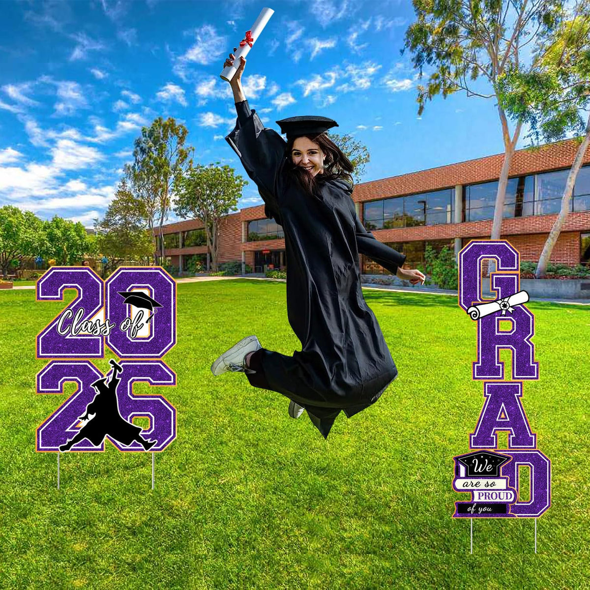 CESOF Class of 2026 grad sign letters 20-26 with UV-resistant color for outdoor use.