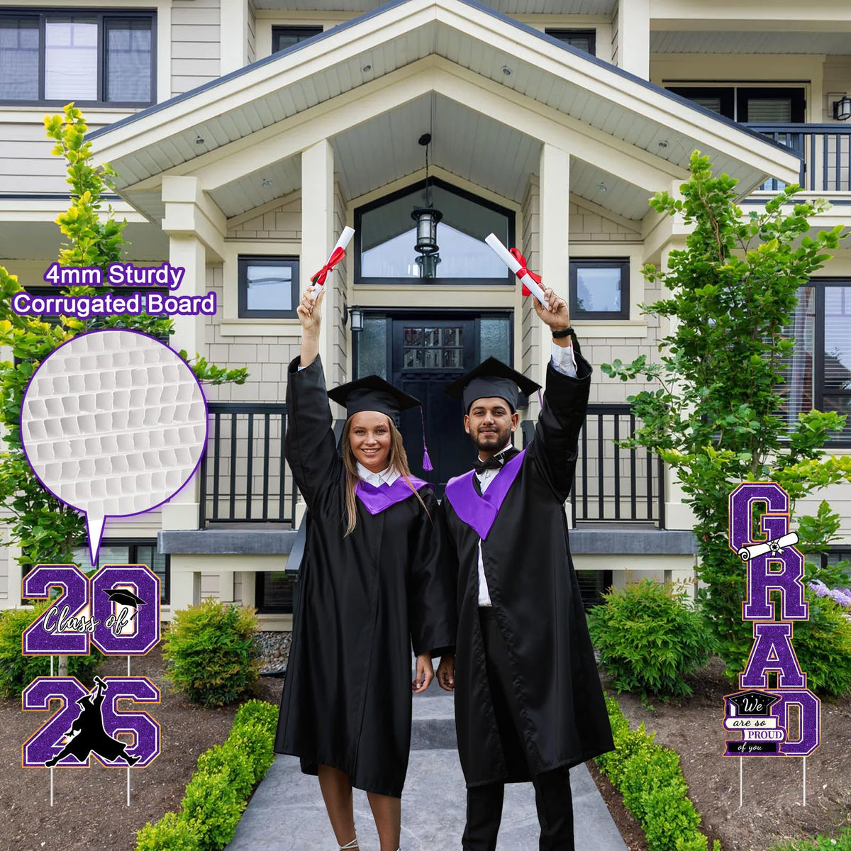 CESOF outdoor graduation decor enhances porch and lawn celebrations.