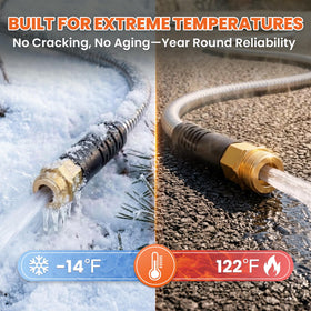 Cesun lightweight hose remains flexible and easy to maneuver around corners