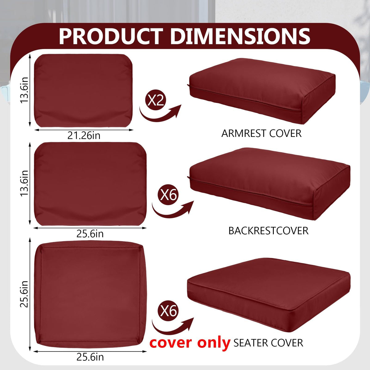 Cethytirko cushion cover close-up shows soft polyester fabric for outdoor use