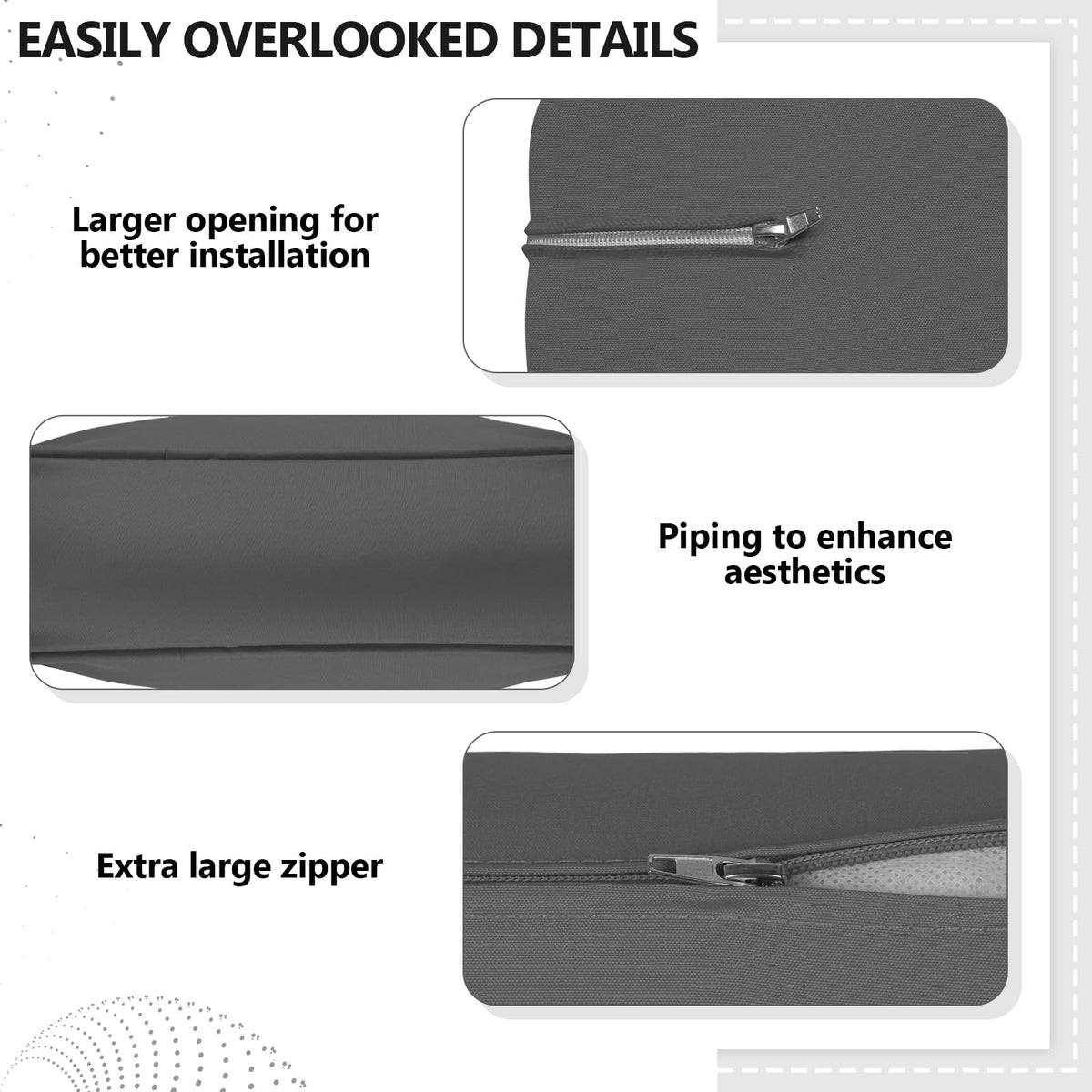 Cethytirko waterproof, easy-clean outdoor cushion covers.
