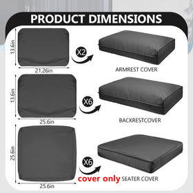 Cethytirko waterproof cushion covers on outdoor sofa, easy wipe-clean protection.