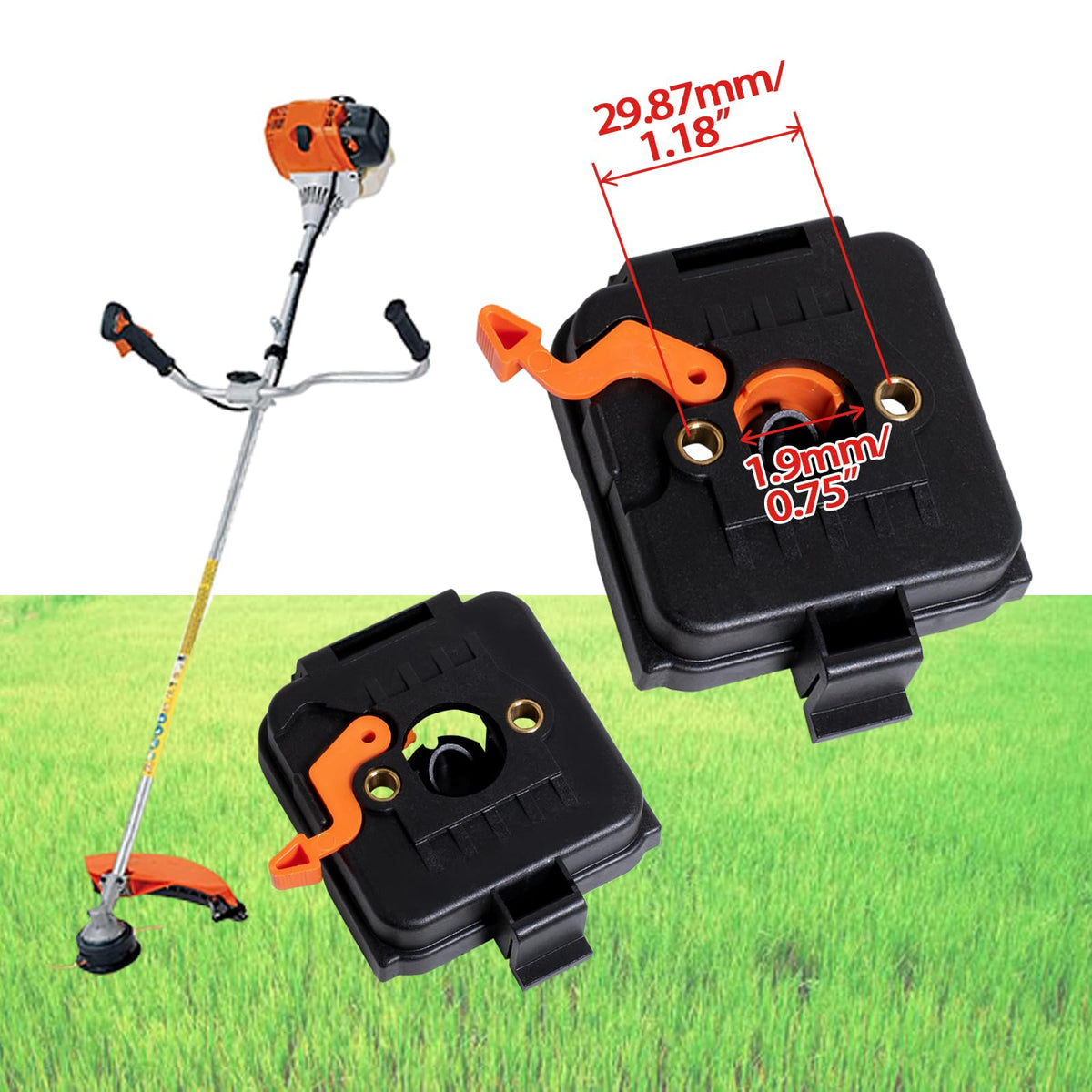Ceukius air filter housing maintains clean airflow for outdoor tools