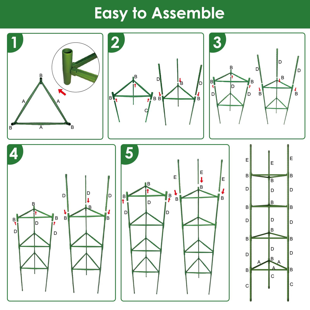 CEWOR adjustable height support adapts as plants grow taller