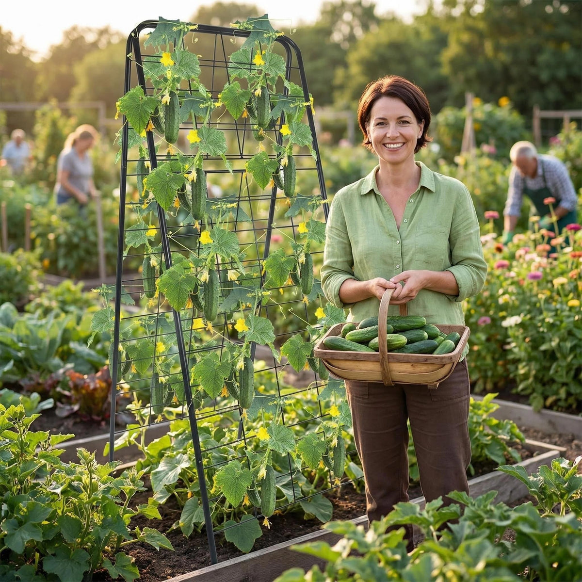 CFKEMZY double-sided airflow trellis improving light exposure for vines.
