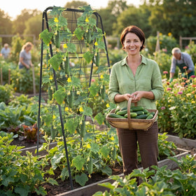 CFKEMZY double-sided airflow trellis improving light exposure for vines.