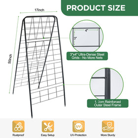 CFKEMZY heavy-duty cucumber trellis supporting dense foliage with strong load capacity.