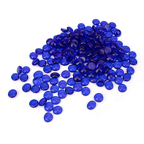 CFKJ Fire Glass Drops for Fire Pit cobalt blue reflective glow