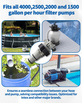 Cfyosnk kit includes clamps and washers for a complete pool hose upgrade.