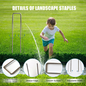 CGAIBE galvanized landscape stakes for garden use with rust resistance.
