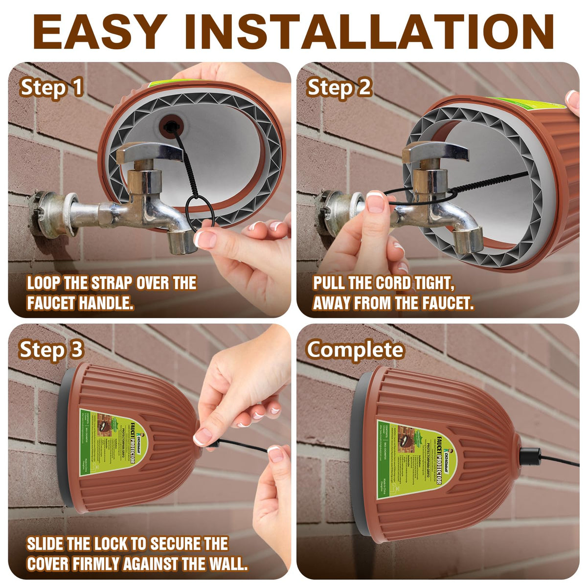 CH24Globall outdoor spigot cover demonstrates all-season durability and long-lasting performance.
