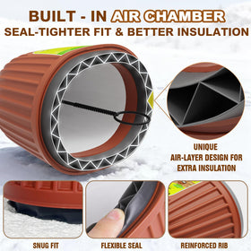CH24Globall spigot cover with soft rubber air chamber for a snug, even fit.
