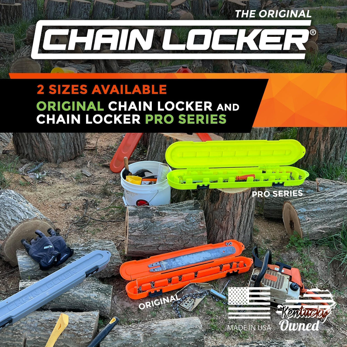Chain Locker durable construction protects chains from rust and damage.