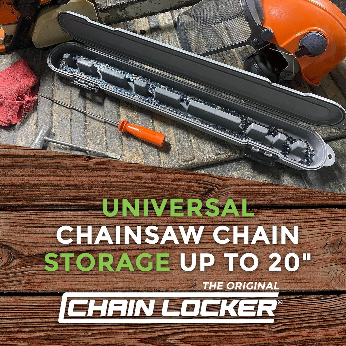 Chain Locker easy-access tabs keep chains organized and ready.