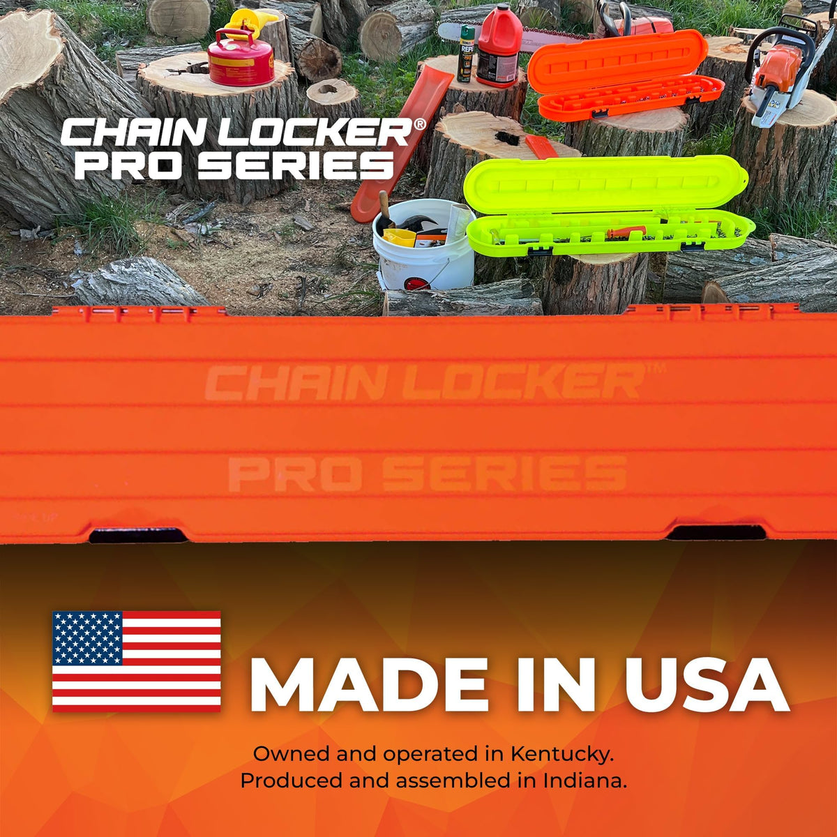 Chain Locker Pro Series easy to transport and use on job sites.