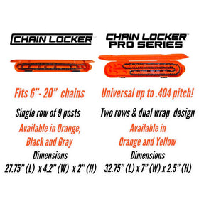Chain Locker Pro Series portable case stores twenty chains plus extra tools.