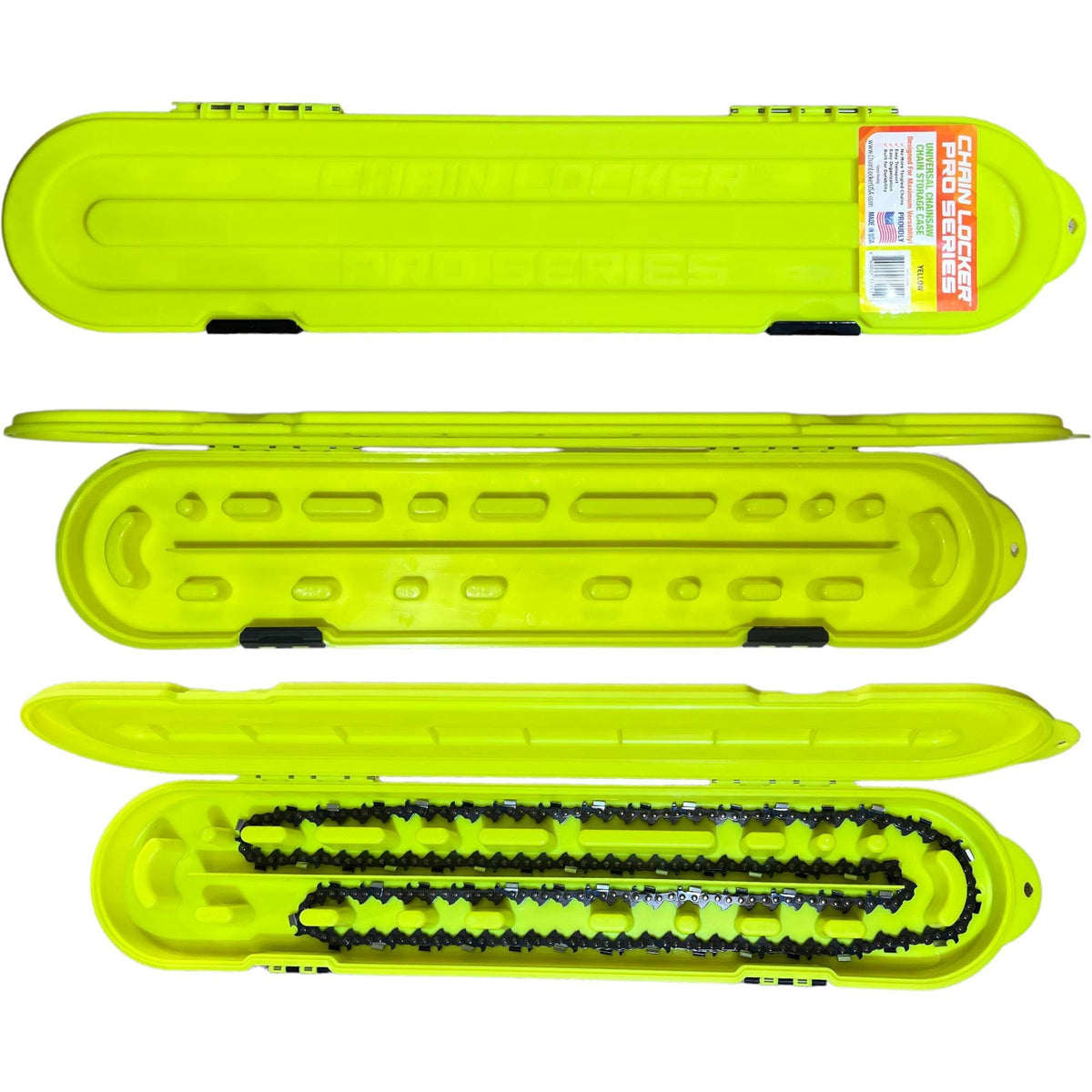 Chain Locker Pro Series UV polypropylene body resists corrosion in rugged sites.