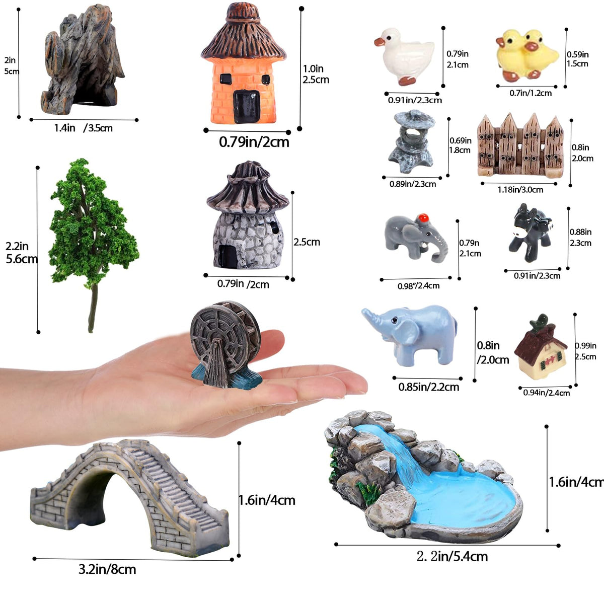 CHAKANLX mini water wheel brings gentle motion to fairy gardens