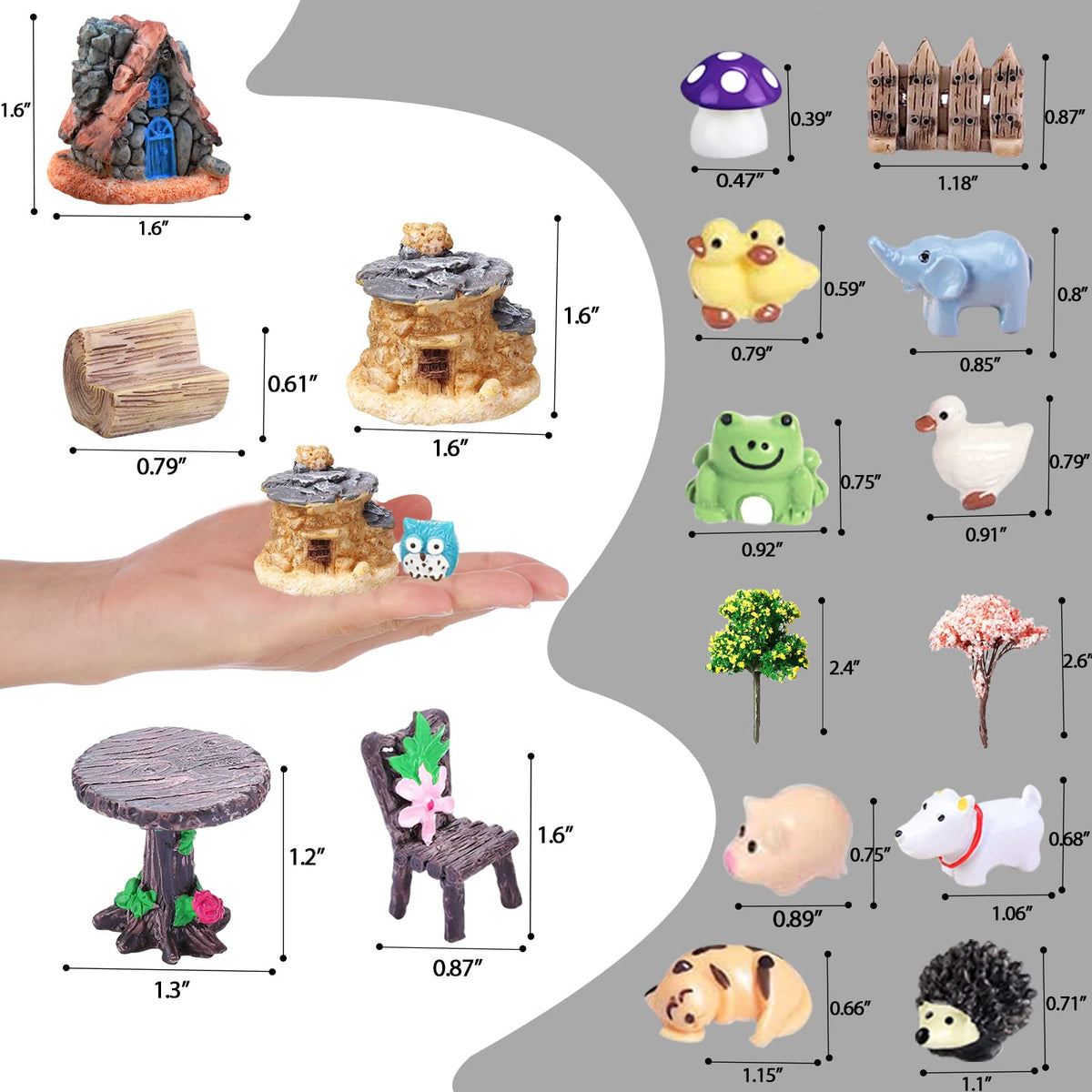 CHAKANLX animal decor figures enhance storytelling in pots and terrariums.