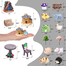 CHAKANLX animal decor figures enhance storytelling in pots and terrariums.