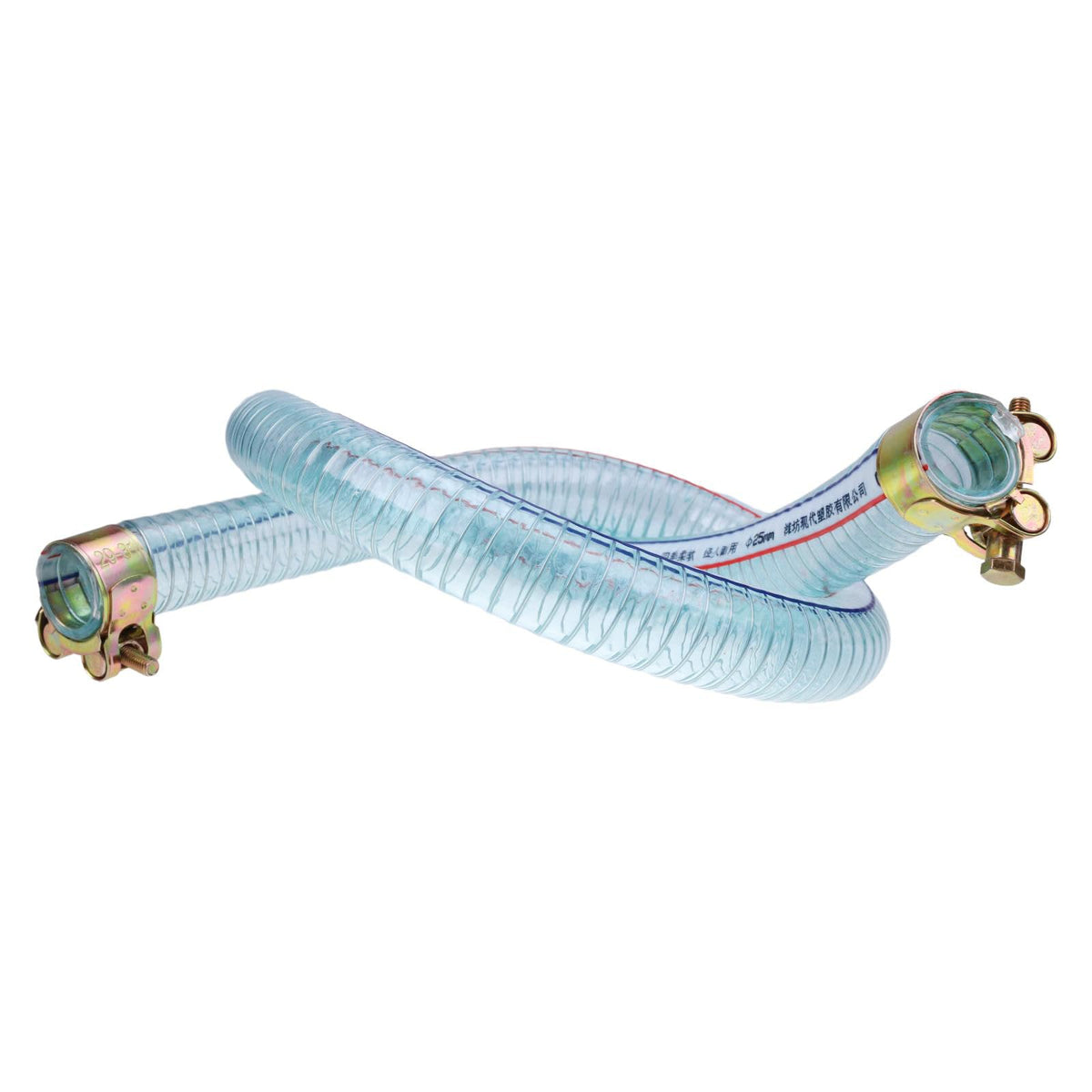 Chamixx steel-wire suction hose with clamps for durable inlet connections