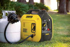 Champion propane runtime up to 25 hours for extended outings.