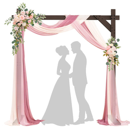 Chamvis wedding arch frame, front view, sturdy ceremony backdrop.