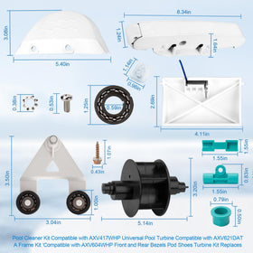 ChangTa AXV434WHP flaps to reduce clogs and improve flow.