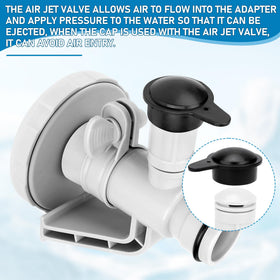 Black rubber cap close-up shows corrosion resistance and sealability.