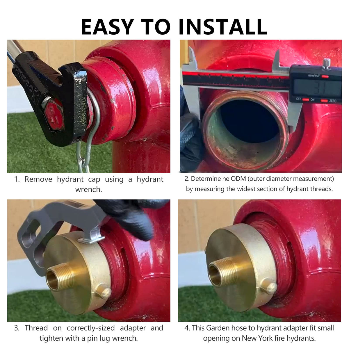 ChangTa hydrant adapter connects NST to garden hose quickly and cleanly.