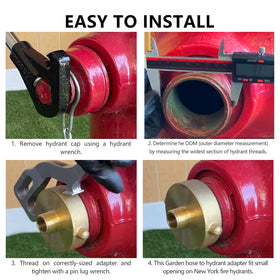 ChangTa hydrant adapter connects NST to garden hose quickly and cleanly.