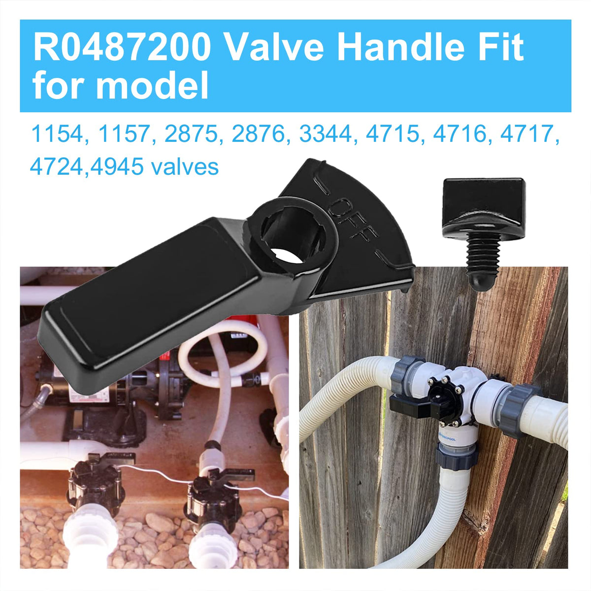 ChangTa valve handle compatible with Jandy/Zodiac diverters for versatile use.