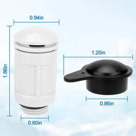 Durable plastic valve body resists damage during pool use.