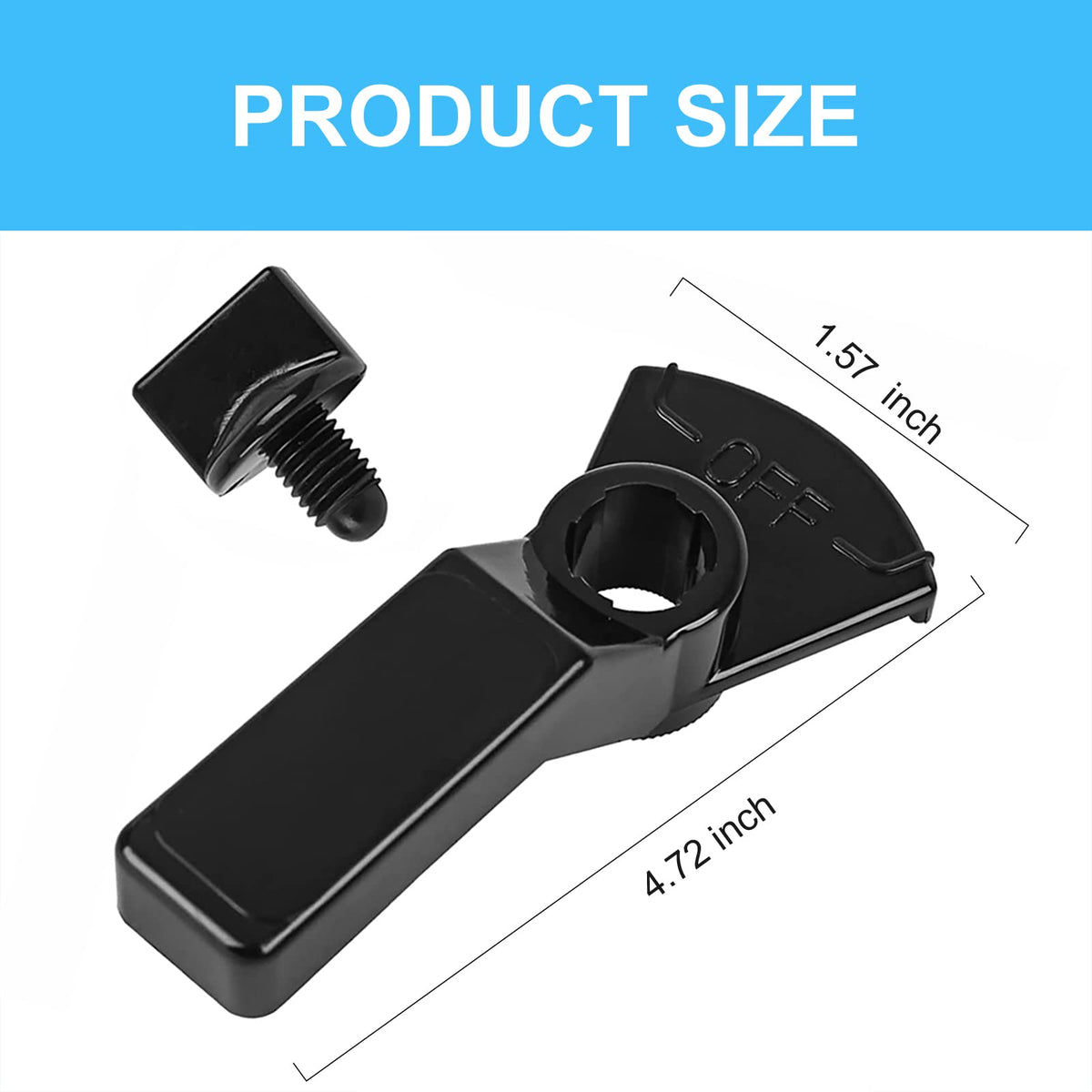 ChangTa knob replacement gray, precise grip for easy valve operation.