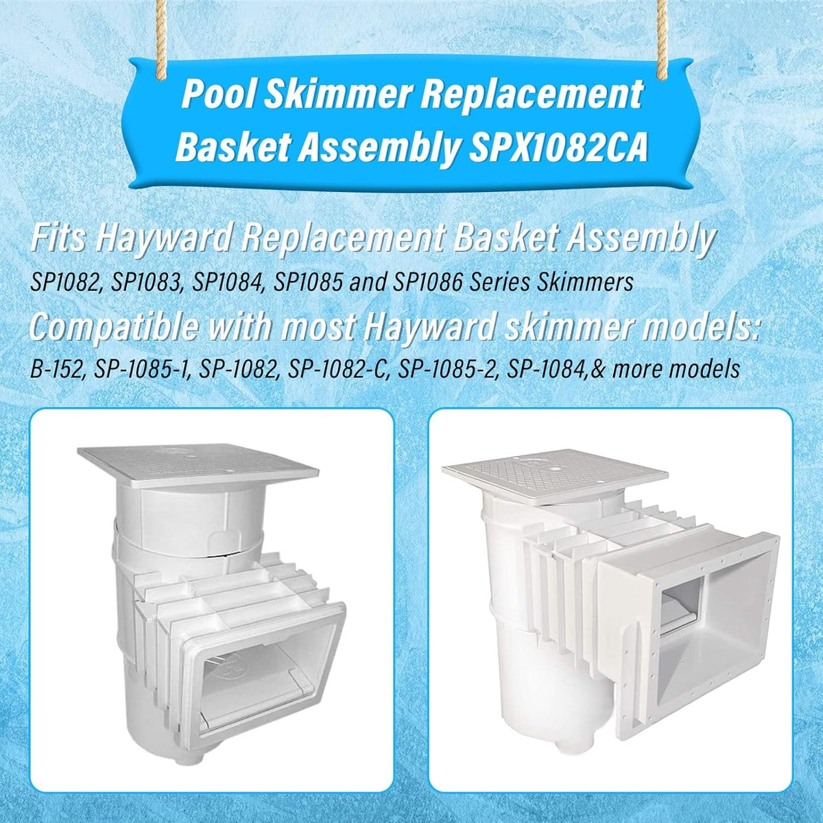 ChangTa SP1084 skimmer basket with handle for simple removal.
