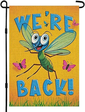 Chaoneng funny mosquito flag front view bright and welcoming yard decor
