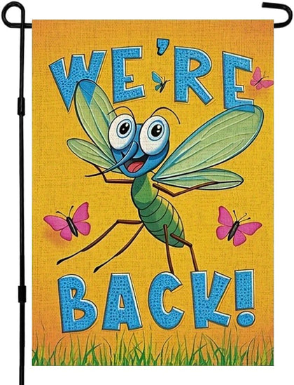 Chaoneng funny mosquito flag front view bright and welcoming yard decor