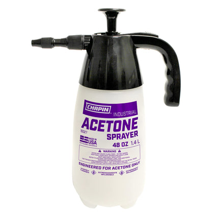 Chapin 10027 translucent 48-ounce bottle for easy acetone use.