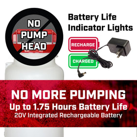 Integrated 20V battery in Chapin 27504 for cordless spraying