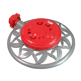Chapin 4998 sprinkler top view showing eight-pattern head for versatile watering.
