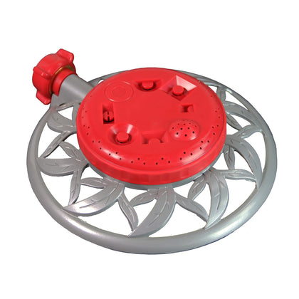 Chapin 4998 sprinkler top view showing eight-pattern head for versatile watering.