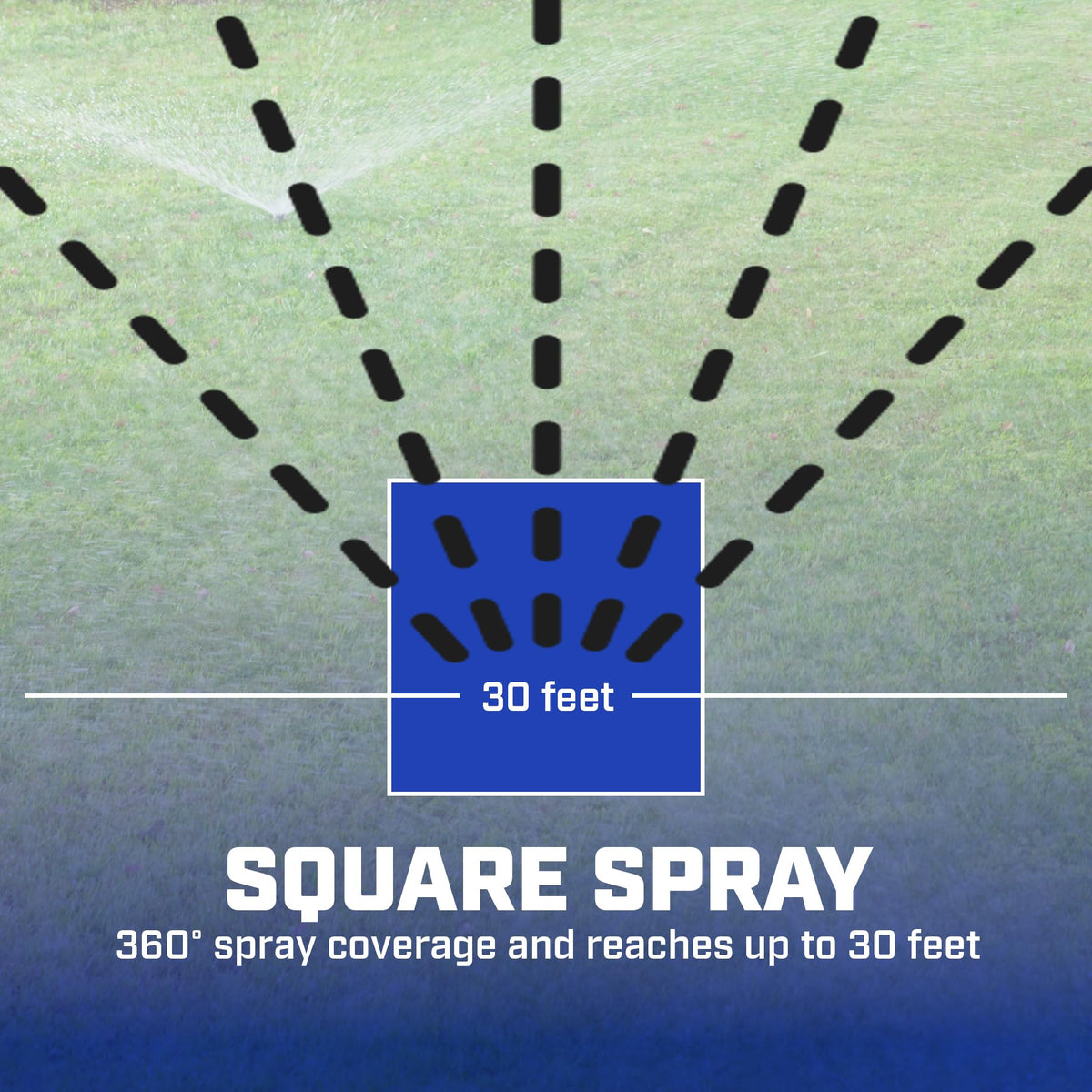Chapin 6-9488 reaches up to 30 feet for efficient small-area watering.