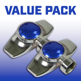 Chapin square pattern sprinkler shows durable metal construction and threaded connection.