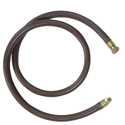 Chapin International 48-inch industrial hose with fittings connects to tank for reliable spraying