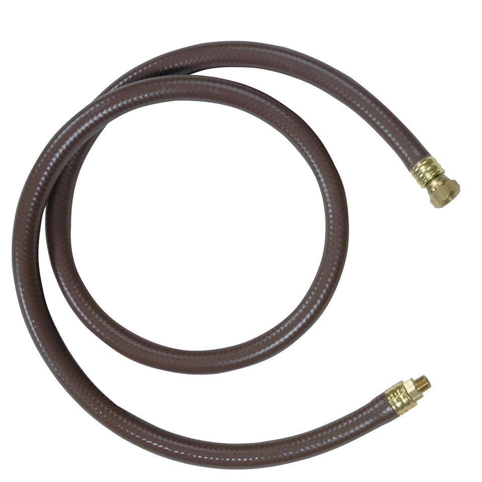 Chapin International 48-inch industrial hose with fittings connects to tank for reliable spraying