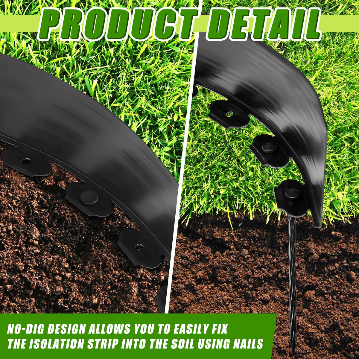 Chapou black landscape edging blends with gardens for a seamless look.
