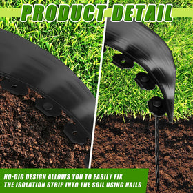 Chapou black landscape edging blends with gardens for a seamless look.